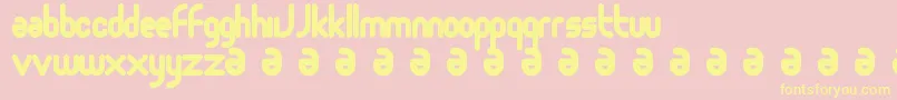 Moloko-fontti – keltaiset fontit vaaleanpunaisella taustalla