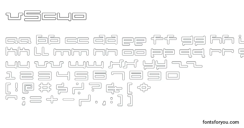 Schriftart V5cuo – Alphabet, Zahlen, spezielle Symbole
