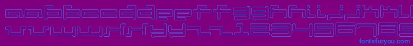 Czcionka V5cuo – niebieskie czcionki na fioletowym tle