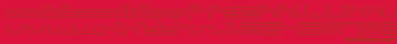 V5cuo-Schriftart – Braune Schriften auf rotem Hintergrund