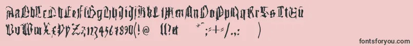 Gutenbergstraces Font – Black Fonts on Pink Background