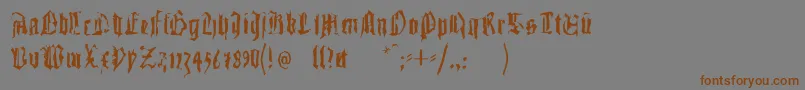 Gutenbergstraces Font – Brown Fonts on Gray Background
