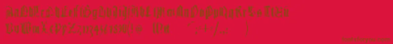 Gutenbergstraces-fontti – ruskeat fontit punaisella taustalla