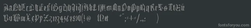 Gutenbergstraces Font – Gray Fonts on Black Background