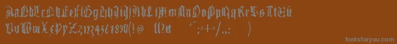 More about Gutenbergstraces Font Gutenbergstraces Font – Gray Fonts on Brown Background