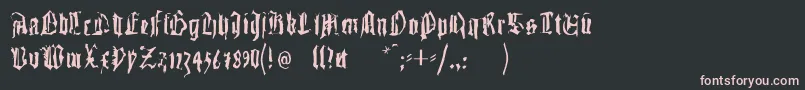 Gutenbergstraces Font – Pink Fonts on Black Background