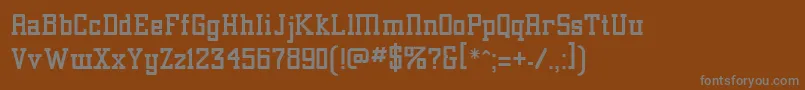 フォントAlexa – 茶色の背景に灰色の文字
