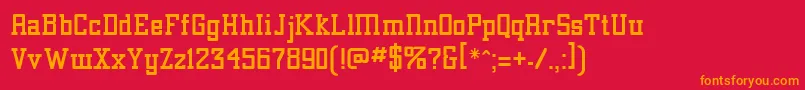 Alexa Font – Orange Fonts on Red Background
