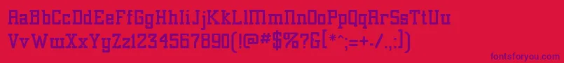 Alexa Font – Purple Fonts on Red Background