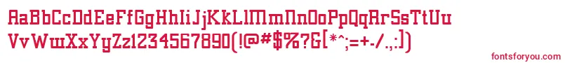 フォントAlexa – 白い背景に赤い文字