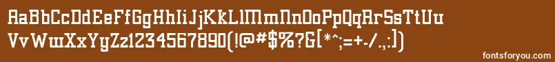 フォントAlexa – 茶色の背景に白い文字