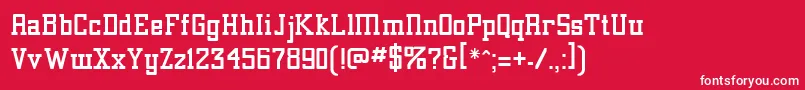 Alexa Font – White Fonts on Red Background