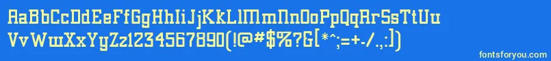 フォントAlexa – 黄色の文字、青い背景