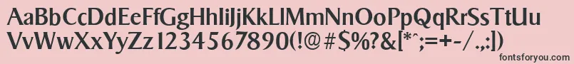 SigvarserialMediumRegular Font – Black Fonts on Pink Background