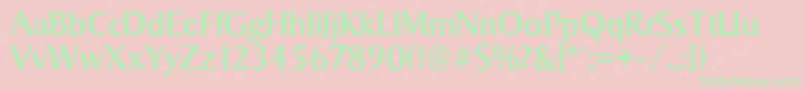 SigvarserialMediumRegular Font – Green Fonts on Pink Background