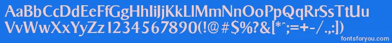 SigvarserialMediumRegular Font – Pink Fonts on Blue Background