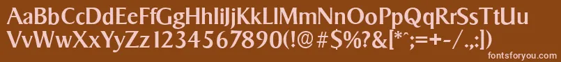 SigvarserialMediumRegular Font – Pink Fonts on Brown Background