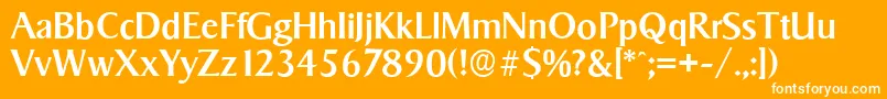 SigvarserialMediumRegular Font – White Fonts on Orange Background