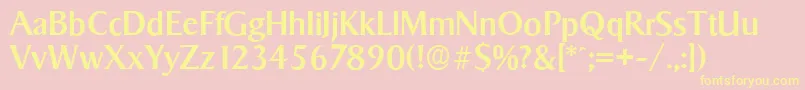 SigvarserialMediumRegular Font – Yellow Fonts on Pink Background