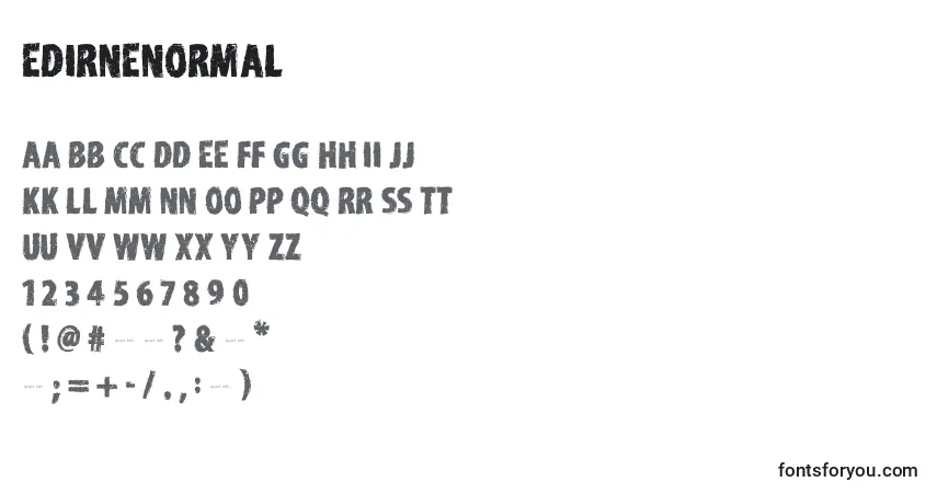 Schriftart EdirneNormal – Alphabet, Zahlen, spezielle Symbole