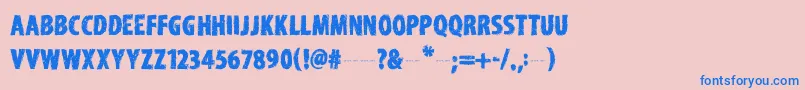 EdirneNormal Font – Blue Fonts on Pink Background
