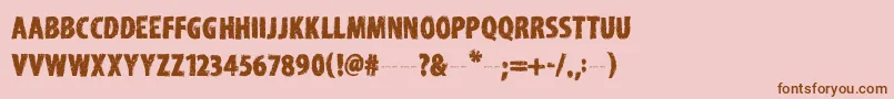 EdirneNormal Font – Brown Fonts on Pink Background