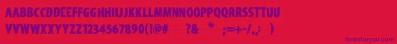 EdirneNormal Font – Purple Fonts on Red Background