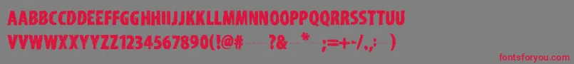 EdirneNormal Font – Red Fonts on Gray Background