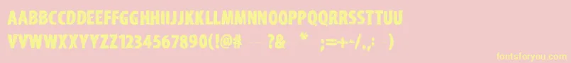 EdirneNormal Font – Yellow Fonts on Pink Background