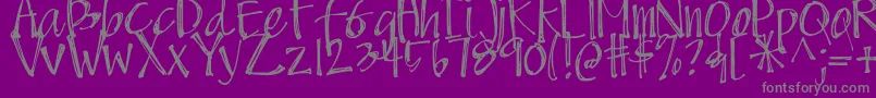 DjbScruffyAngel Font – Gray Fonts on Purple Background