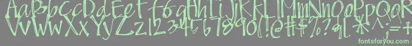 DjbScruffyAngel Font – Green Fonts on Gray Background