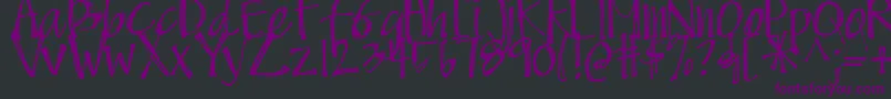 DjbScruffyAngel Font – Purple Fonts on Black Background