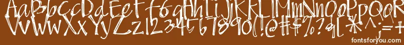 DjbScruffyAngel Font – White Fonts on Brown Background