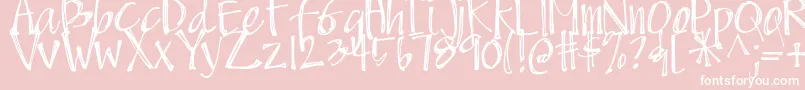 DjbScruffyAngel Font – White Fonts on Pink Background