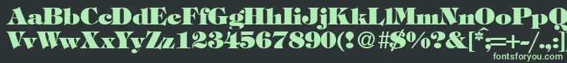 TiffanytwoheavyRegularDb Font – Green Fonts on Black Background