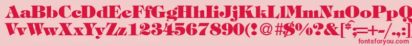 TiffanytwoheavyRegularDb Font – Red Fonts on Pink Background