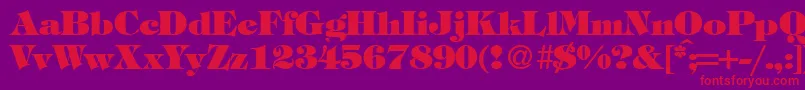Police TiffanytwoheavyRegularDb – polices rouges sur fond violet