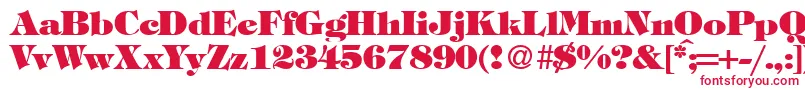 TiffanytwoheavyRegularDb Font – Red Fonts on White Background