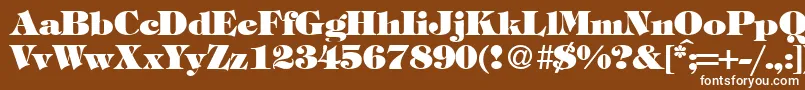 TiffanytwoheavyRegularDb Font – White Fonts on Brown Background