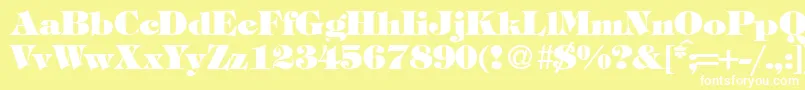 TiffanytwoheavyRegularDb Font – White Fonts on Yellow Background