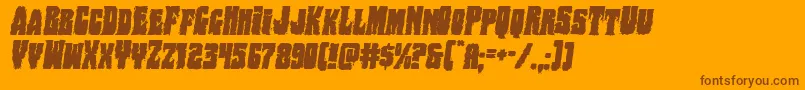 Bogbeastital Font – Brown Fonts on Orange Background