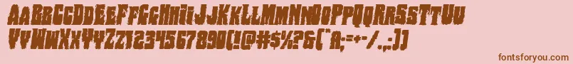 Bogbeastital Font – Brown Fonts on Pink Background
