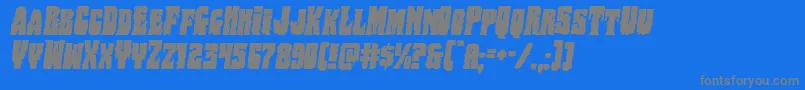 Bogbeastital Font – Gray Fonts on Blue Background