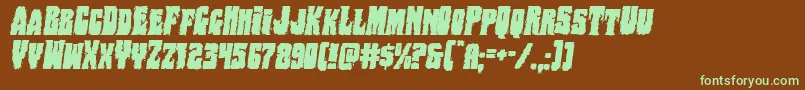 Bogbeastital Font – Green Fonts on Brown Background