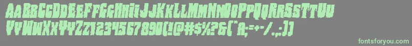 Bogbeastital Font – Green Fonts on Gray Background