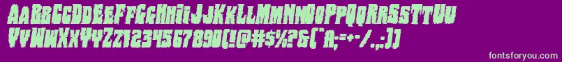 Bogbeastital Font – Green Fonts on Purple Background