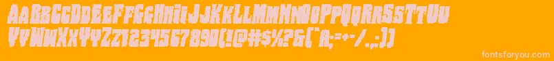 Bogbeastital Font – Pink Fonts on Orange Background