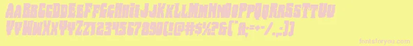 Bogbeastital Font – Pink Fonts on Yellow Background