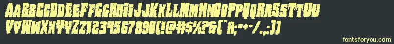 Bogbeastital Font – Yellow Fonts on Black Background