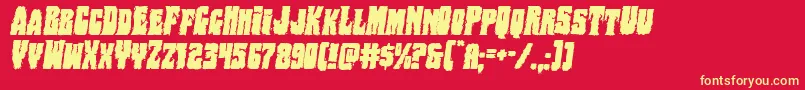 Bogbeastital Font – Yellow Fonts on Red Background